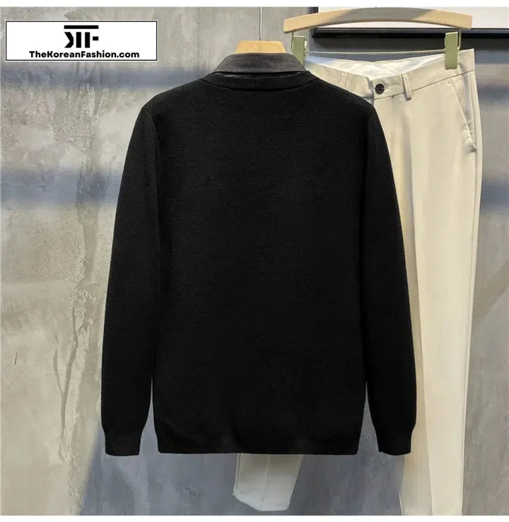 Two-piece Casual Lapel Knitted Cardigan