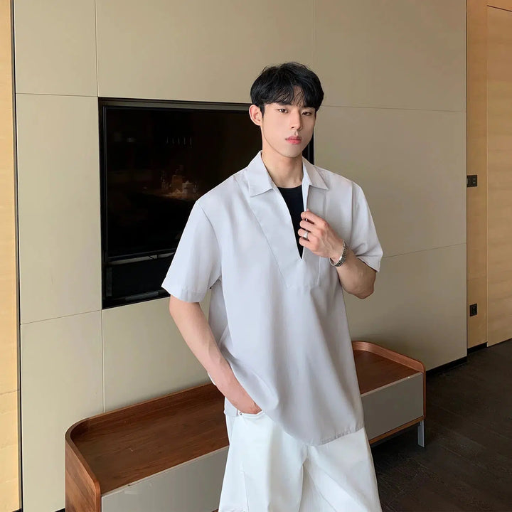 Two-piece V-neck T-shirt