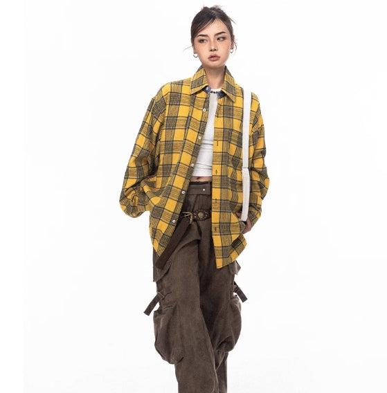 Two-sided Embroidered Plaid Shirt