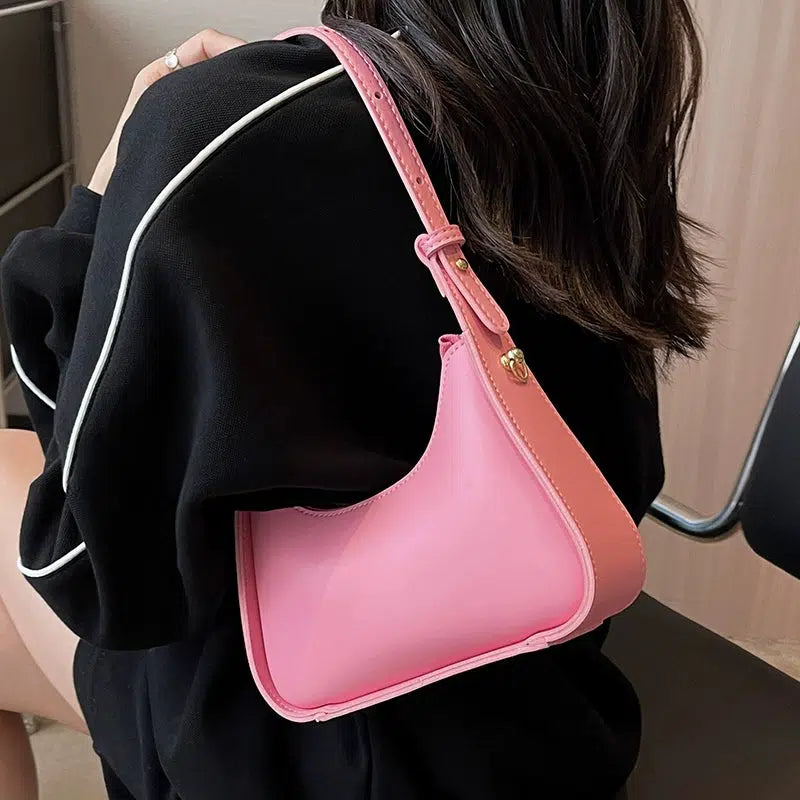 Unique Strap Curved Shoulder Bag