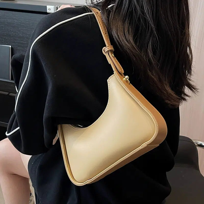 Unique Strap Curved Shoulder Bag