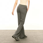 Unisex Casual Flared Pants with Drawstring Waist