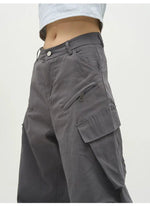 Unisex Elastic Band Straight Pants