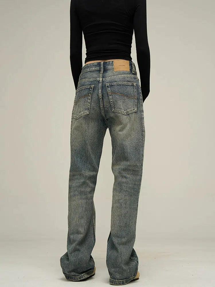 Unisex Regular Fit High Waist Jeans