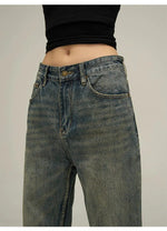 Unisex Regular Fit High Waist Jeans