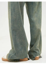 Unisex Washed Retro Wide-leg Pants