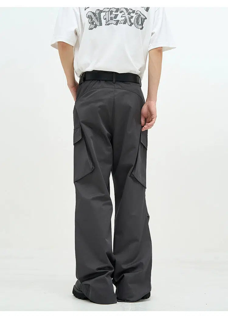 Unisex Wide-leg Nylon Overalls Pants