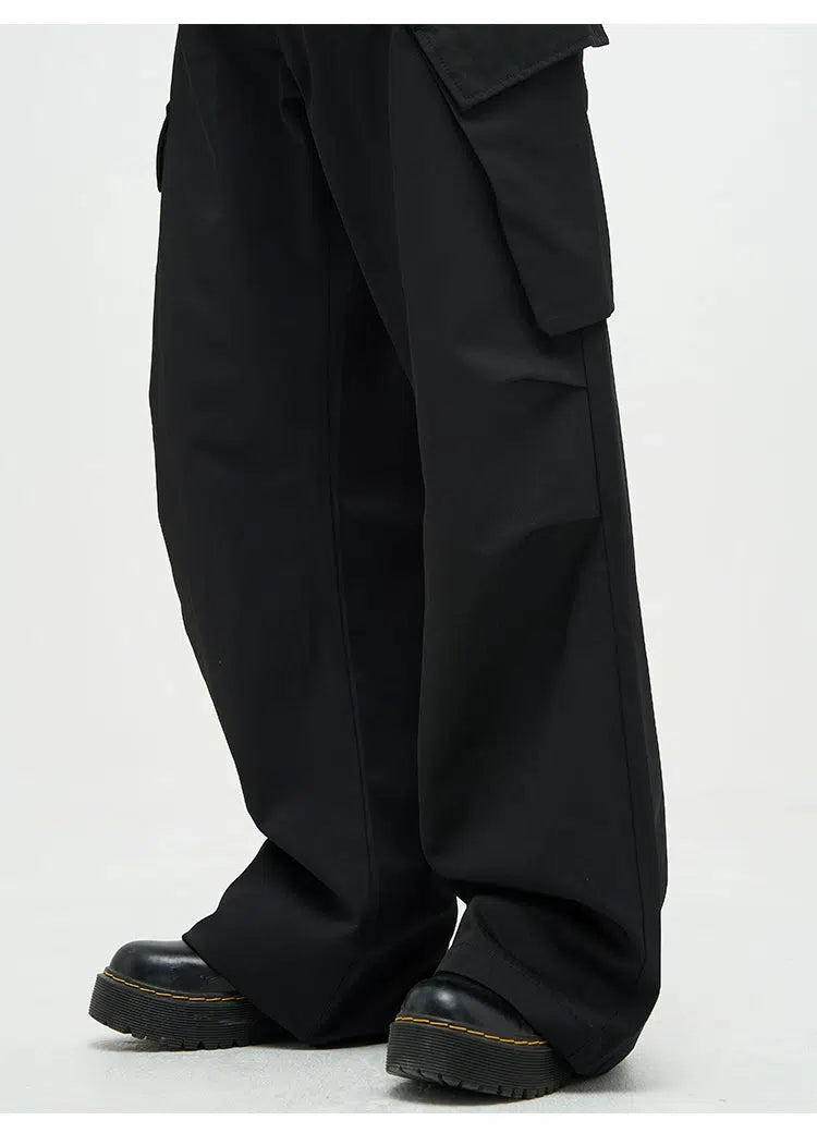 Unisex Wide-leg Nylon Overalls Pants