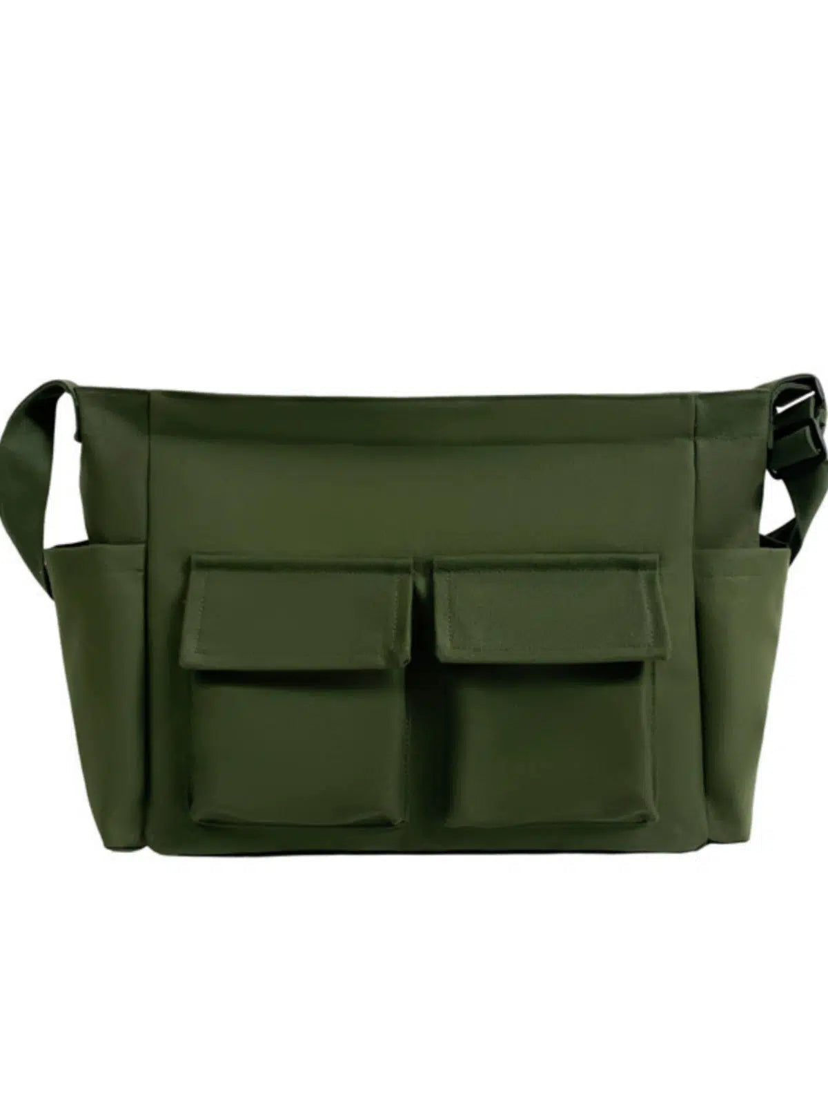 Utility Pockets Casual Canvas Shoulder Bag