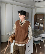 V-Neck Cable Knit Vest