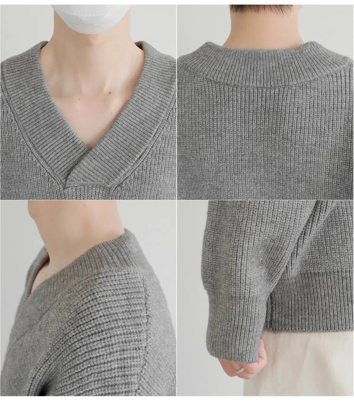 V-Neck Knit Sweater