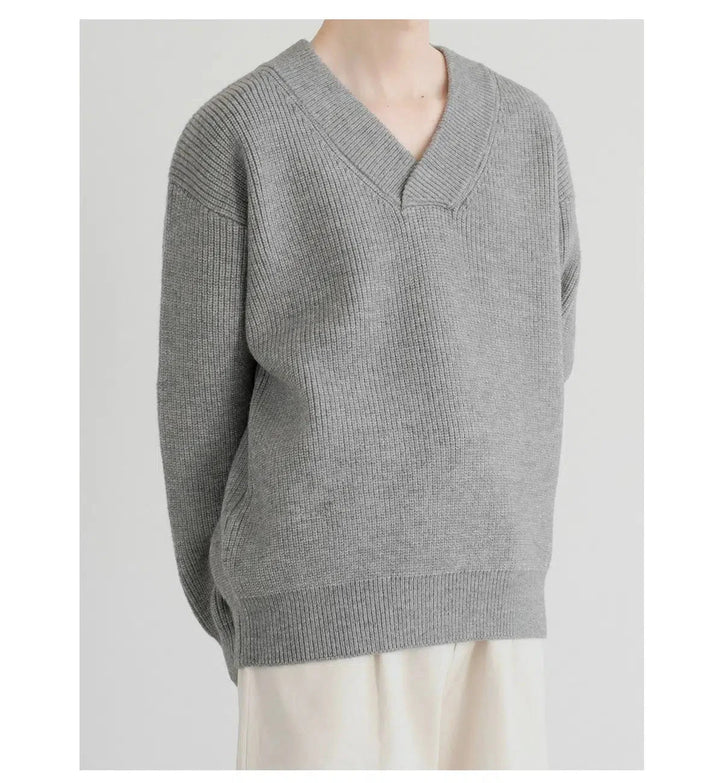 V-Neck Knit Sweater