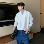 V-Neck Two-piece Knit Sweater