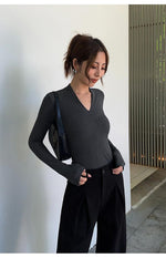 V-neck Long Sleeve Shirt