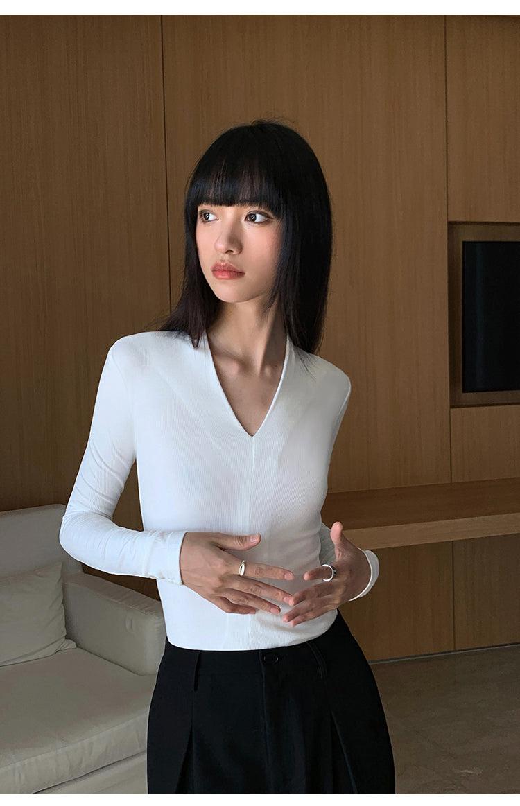 V-neck Long Sleeve Shirt