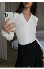 V-neck Long Sleeve Shirt