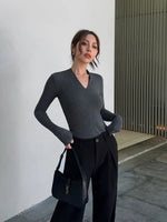 V-neck Long Sleeve Shirt