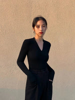 V-neck Long Sleeve Shirt