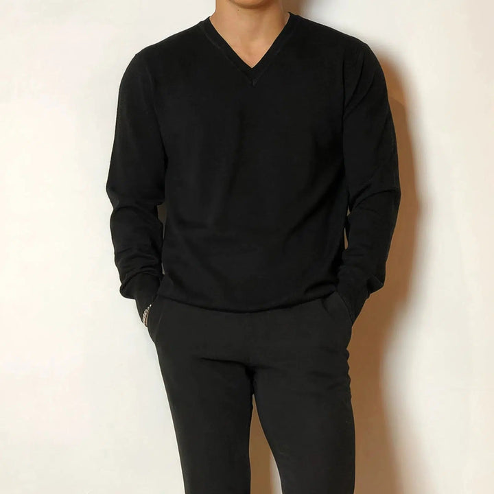 V-neck Long-sleeved Bottoming Sweater