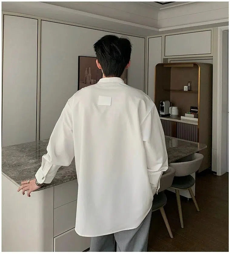 V-neck Long-sleeved Shirt