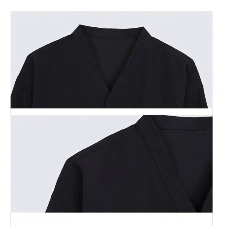 V-neck Long-sleeved Shirt
