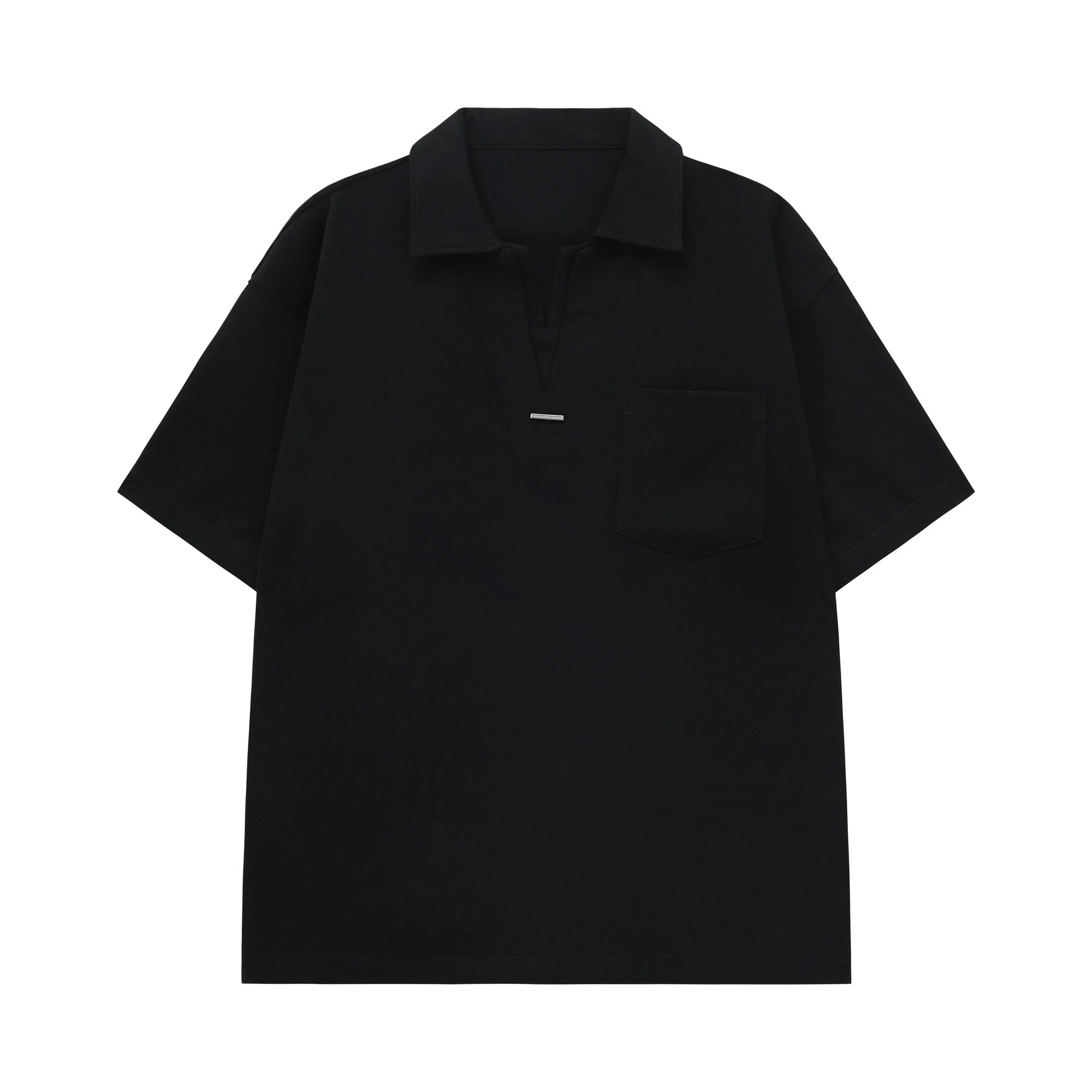 V-neck Short-sleeved Polo Collar T-shirt