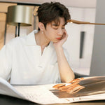 V-neck Short-sleeved Polo Collar T-shirt