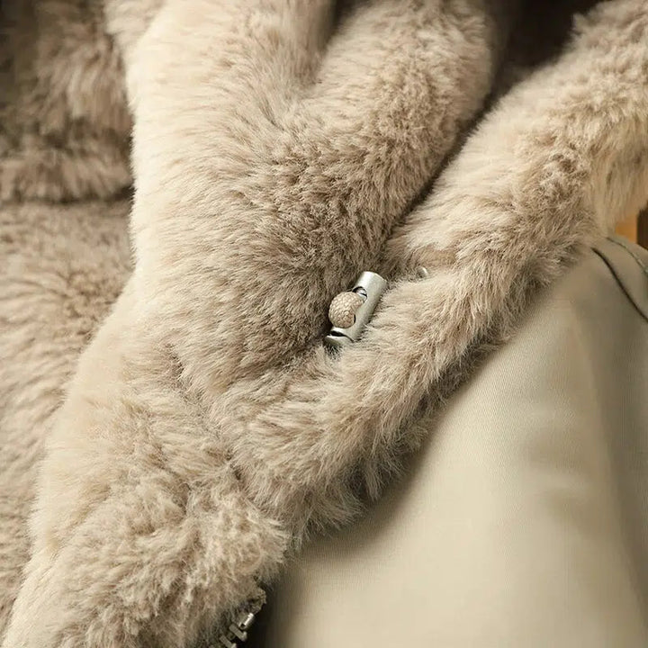 Velvet Fleece Hooded Bomber Jacket