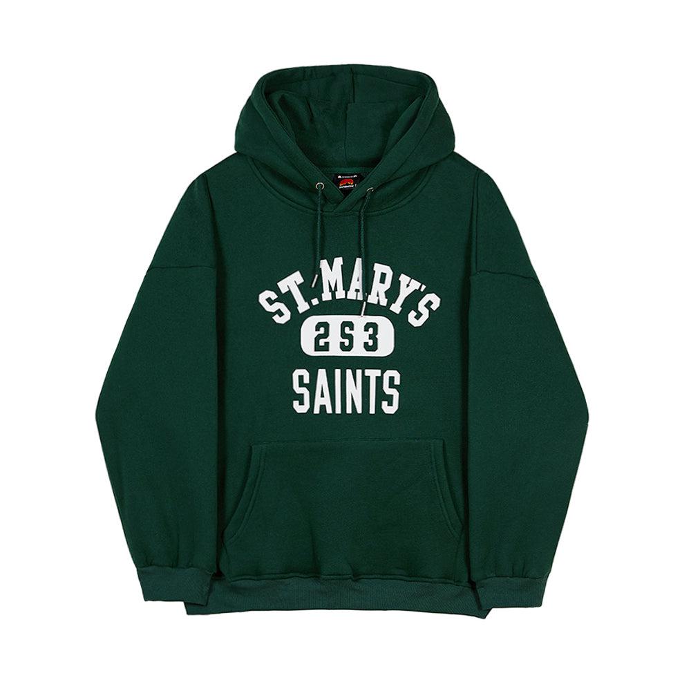 Velvet Green Hooded Sweatshirt