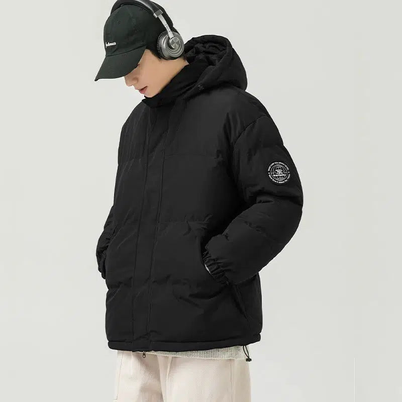 Velvet Hooded Cotton Jacket