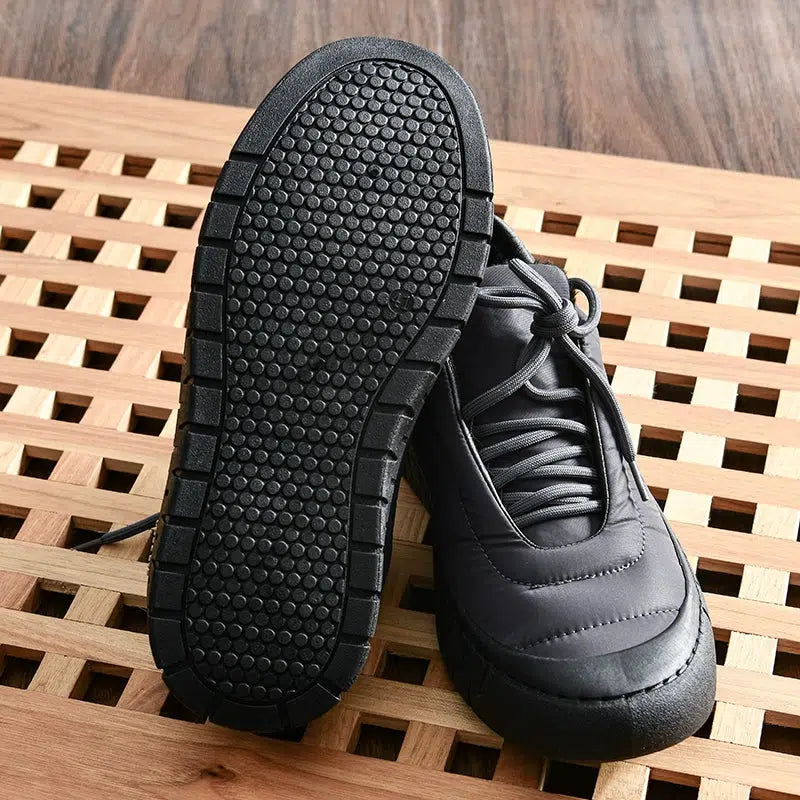 Velvet Lace-up Non-slip Shoes