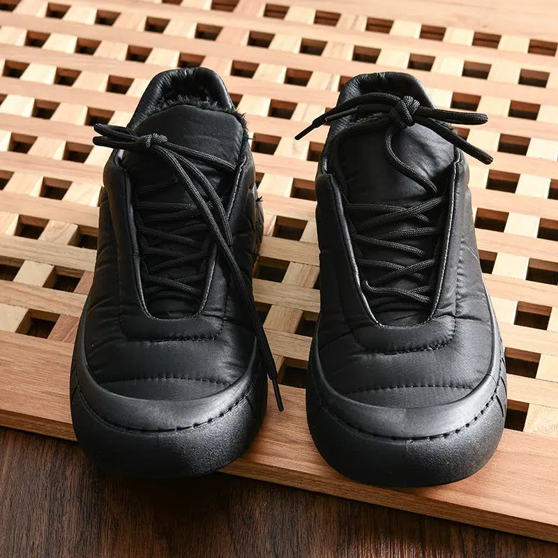 Velvet Lace-up Non-slip Shoes
