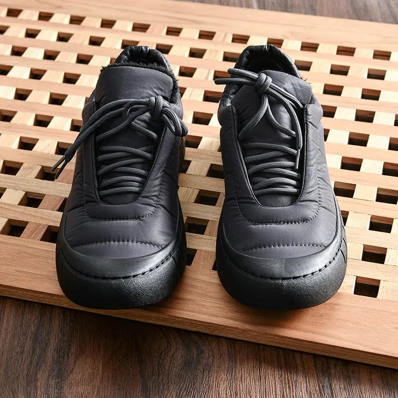 Velvet Lace-up Non-slip Shoes