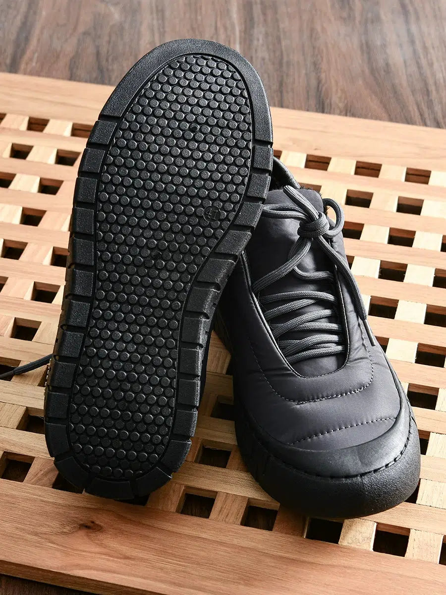 Velvet Lace-up Non-slip Shoes