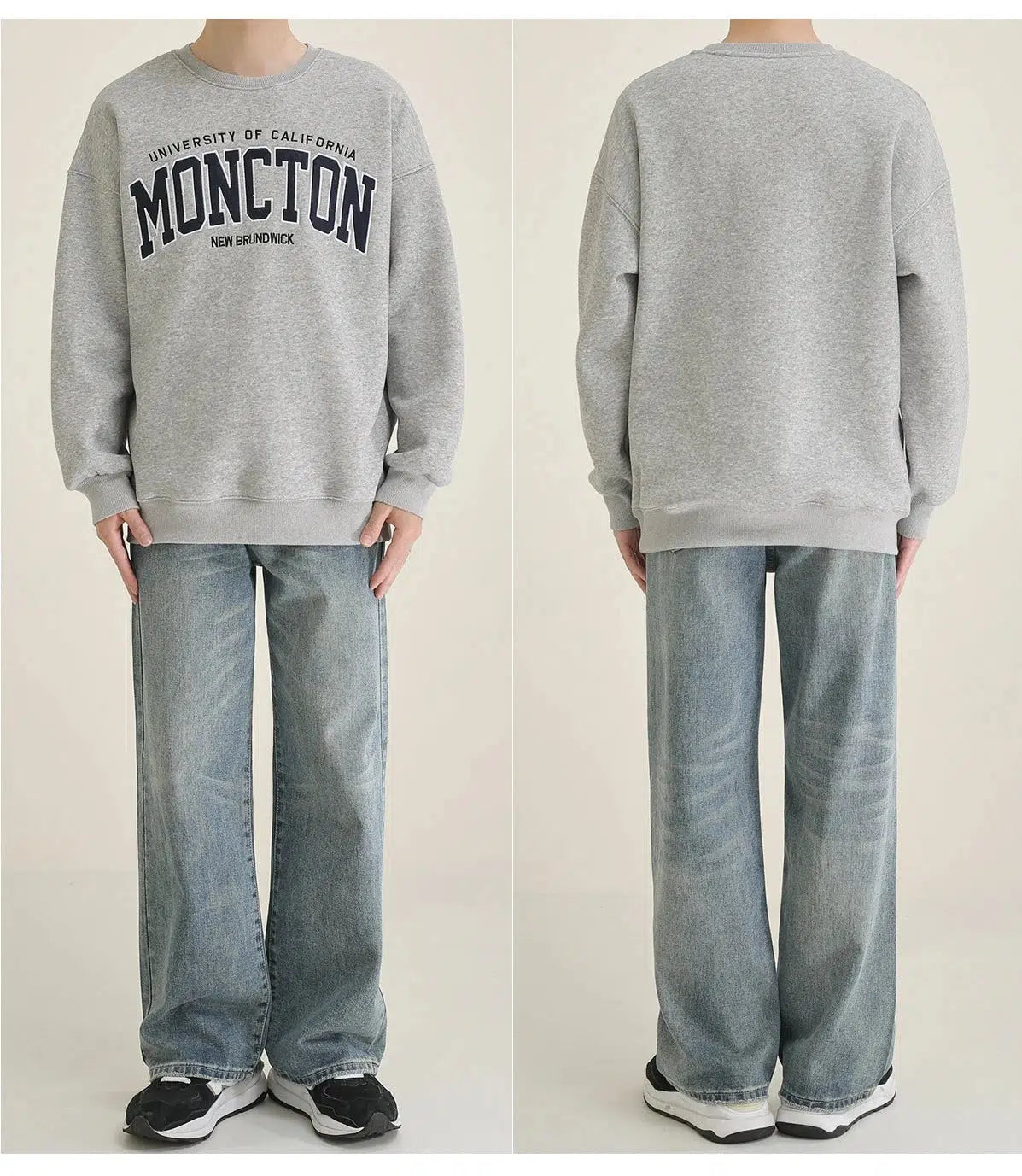 Velvet Printed Crew Neck Sweatshirt