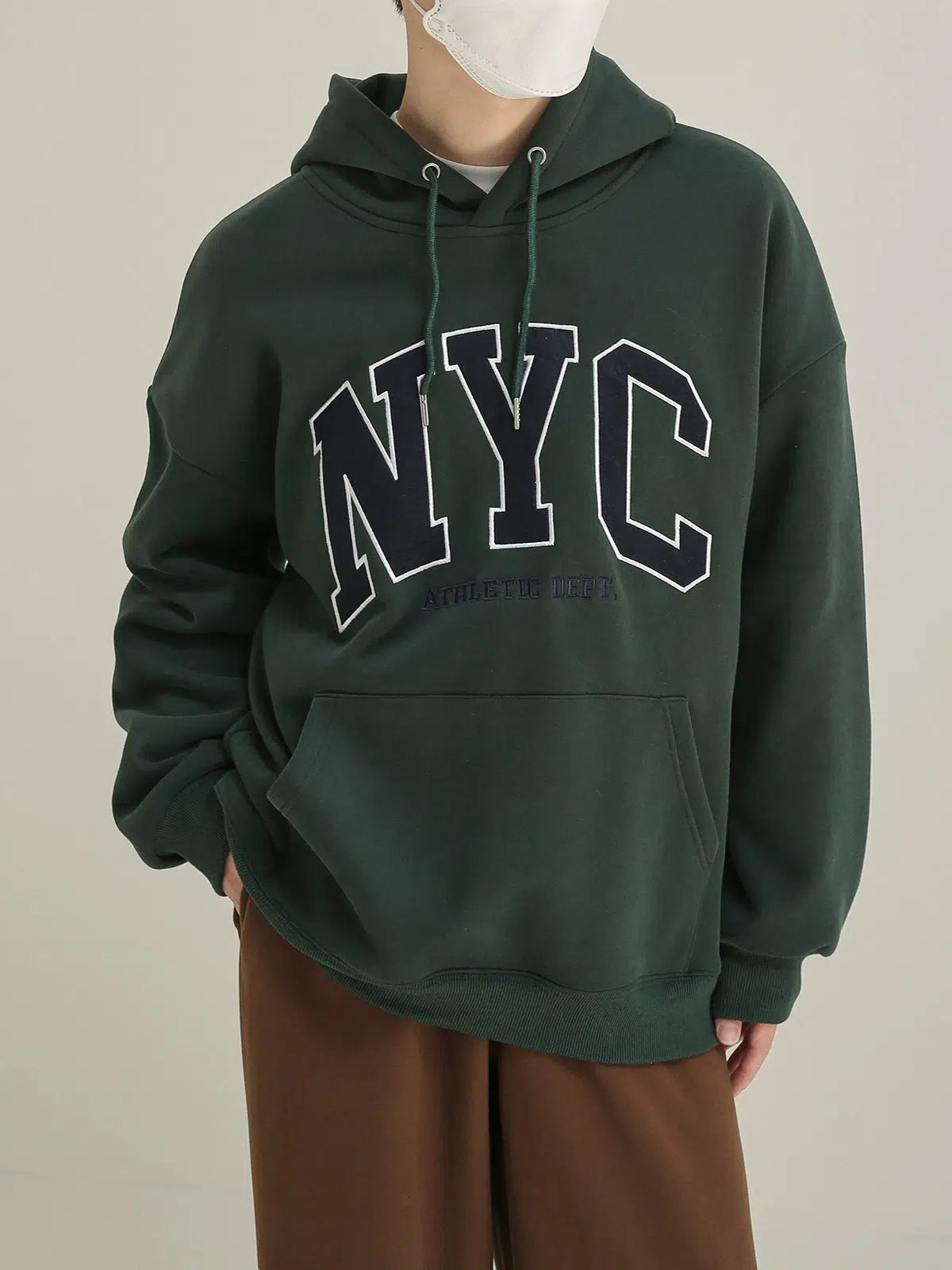 Velvet Printed Hooded Sweatshirt