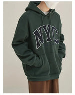 Velvet Printed Hooded Sweatshirt