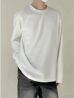Velvet Round Neck Long Sleeve T-shirt