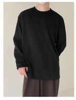 Velvet Round Neck Long Sleeve T-shirt