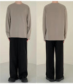 Velvet Round Neck Long Sleeve T-shirt