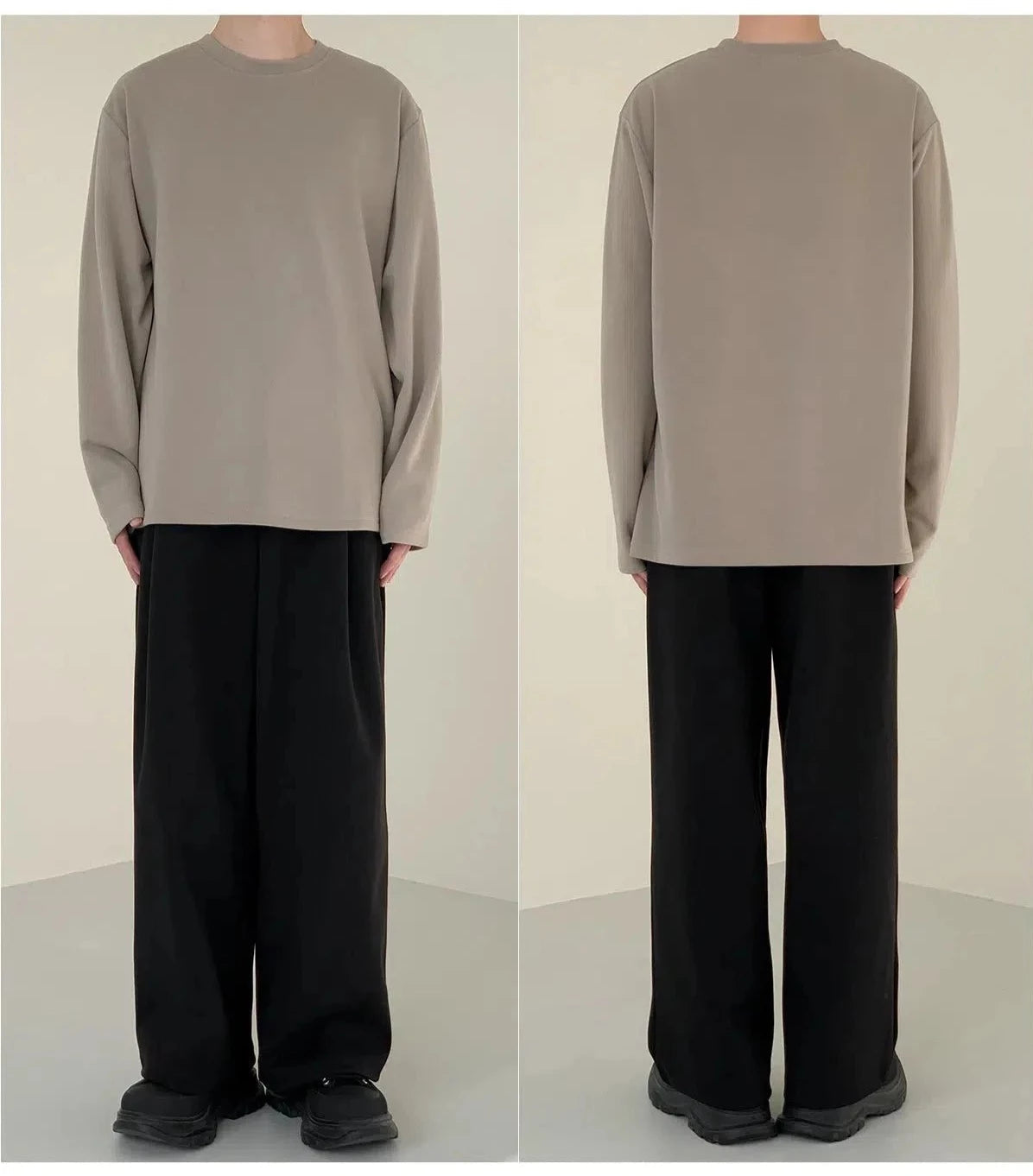 Velvet Round Neck Long Sleeve T-shirt