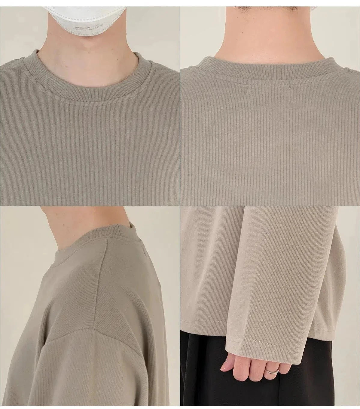 Velvet Round Neck Long Sleeve T-shirt