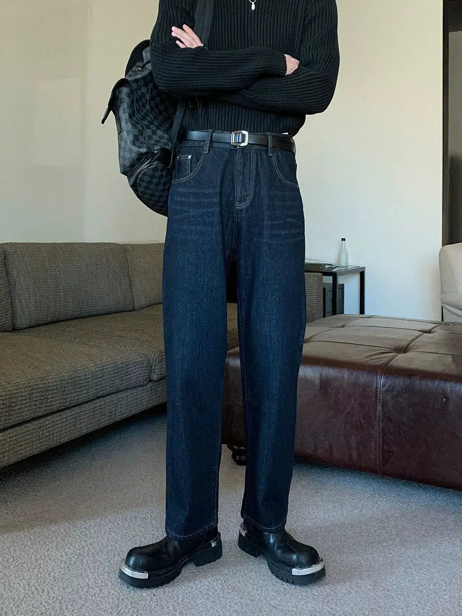 Velvet Stretch Straight Jeans