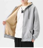 Velvet Thickened Hooded Jacket