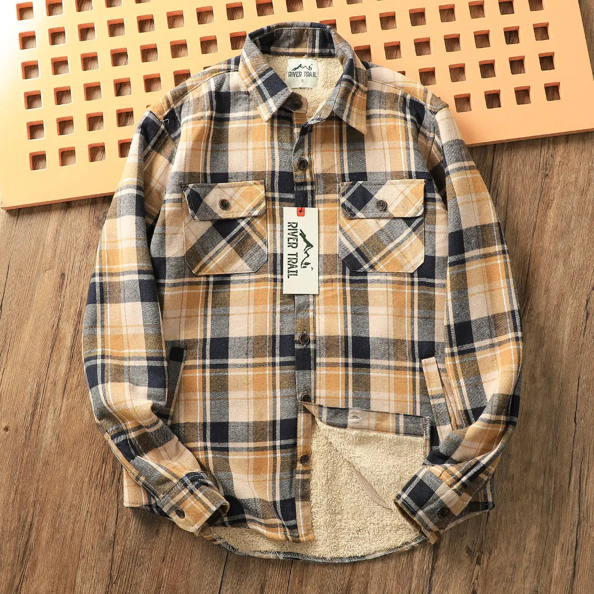Velvet Thickened Plaid Jacket