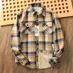 Velvet Thickened Plaid Jacket