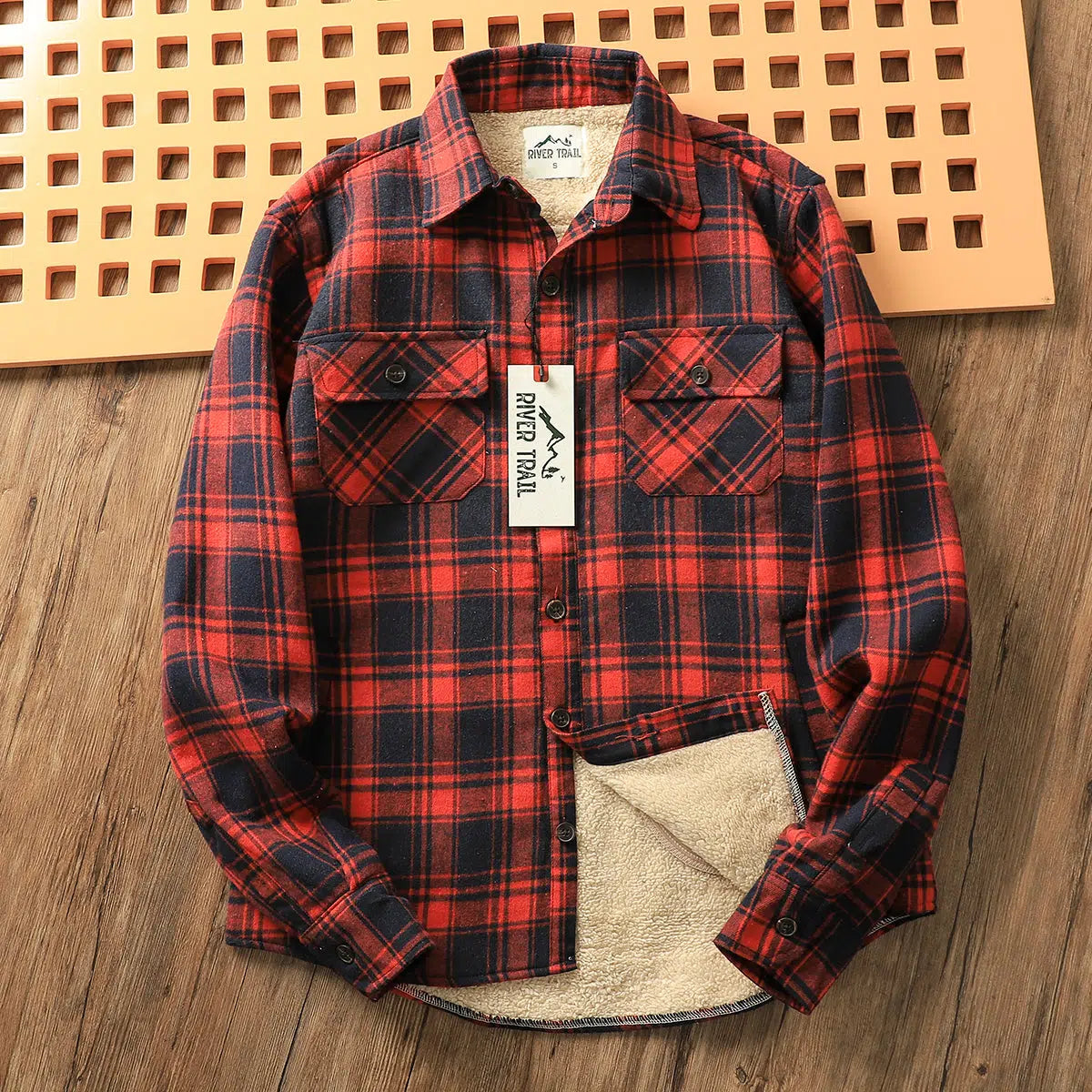 Velvet Thickened Plaid Jacket