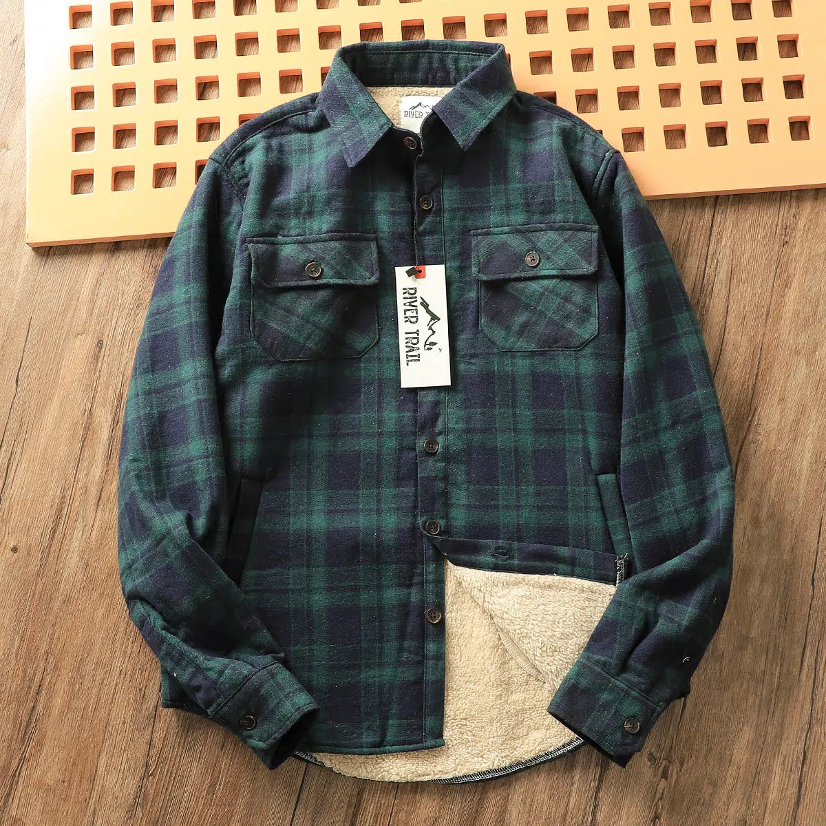 Velvet Thickened Plaid Jacket