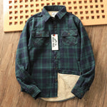 Velvet Thickened Plaid Jacket