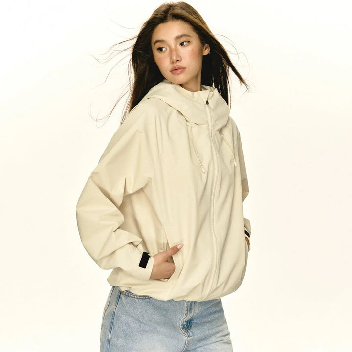 Versatile All-Weather Hooded Coat with Advanced Weatherproof Features